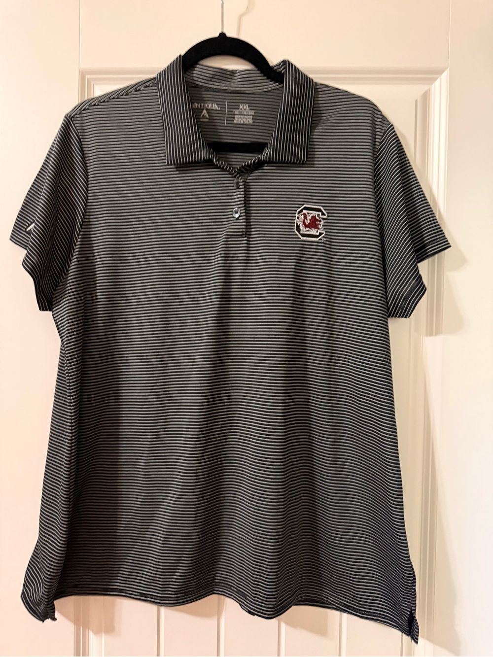 Antigua Women's South Carolina Gamecocks Striped Performance Polo Shirt XXL